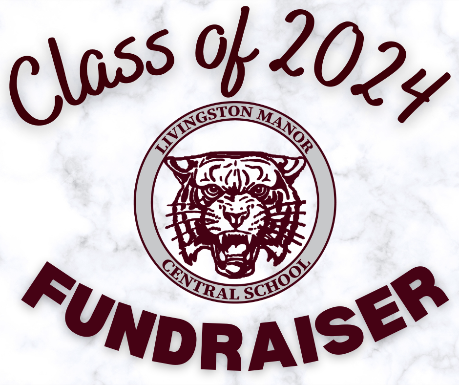 LMCS logo in center of marble background with Class of 2024 Fundraiser